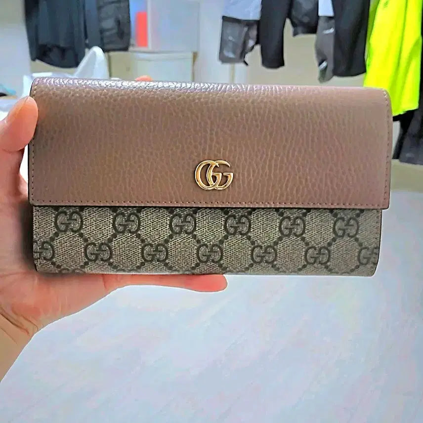 [SOLD OUT] GG 마몽 캔버스 장지갑 베이지 에보니 지갑을.지금.판매합니다!