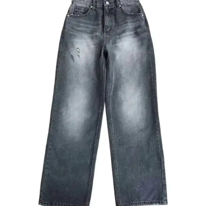[BUNJANG] AzON Signature Denim Pants Black / 실사) 애즈온 시그니처 데님팬츠 블랙