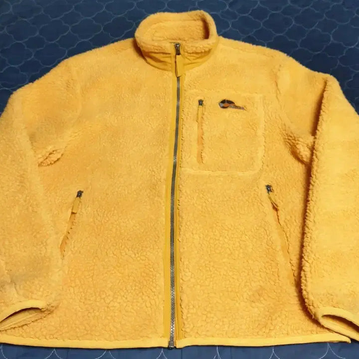 [BUNJANG] Nepa Windblock Fleece Zip-up Jacket Yellow (M) / 네파 윈드블럭 뽀글이 집업자켓 옐로우 (M)