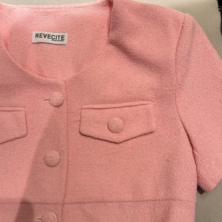 [BUNJANG] Rivercity Abley Crop Tweed Short-Sleeve Jacket / 리버시티 에이블리 크롭 트위드 반팔자켓