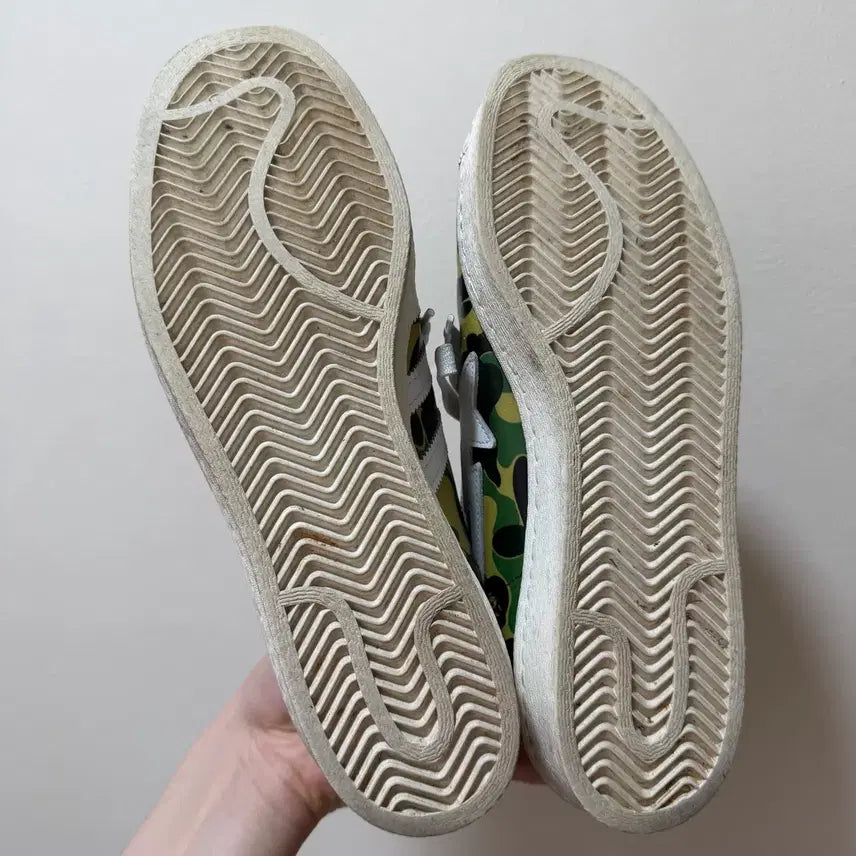 [SOLD OUT] 아디다스 x 베이프 슈퍼스타 80s 그린 카모 275 박스X