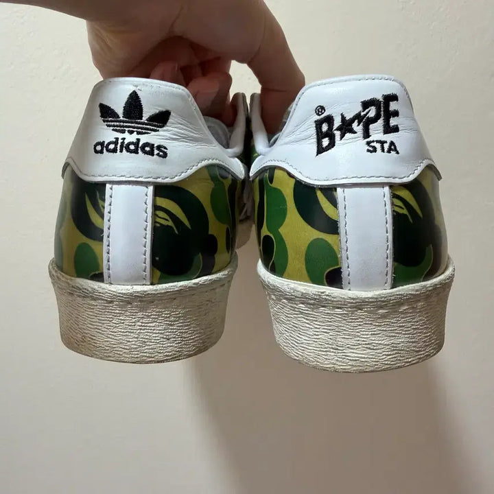 [SOLD OUT] 아디다스 x 베이프 슈퍼스타 80s 그린 카모 275 박스X