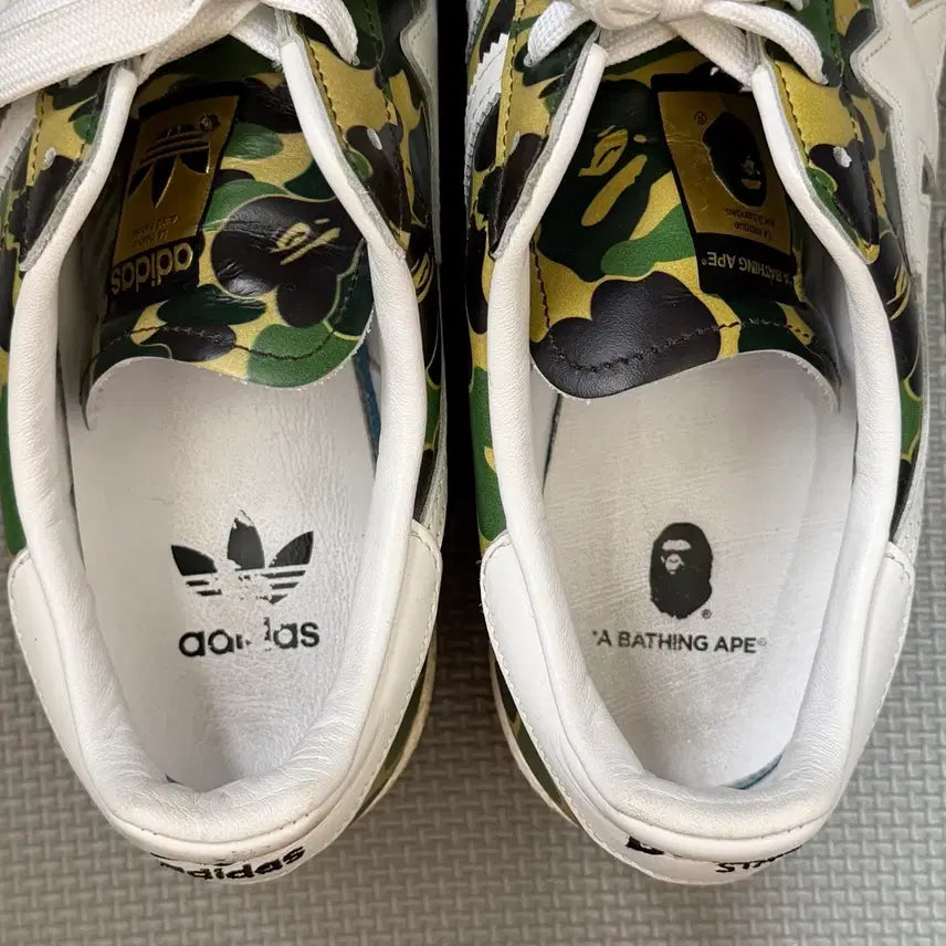 [SOLD OUT] 아디다스 x 베이프 슈퍼스타 80s 그린 카모 275 박스X