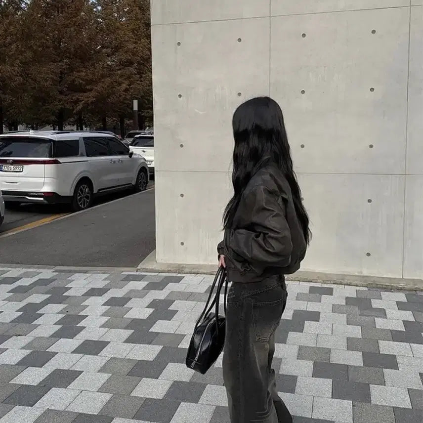 [BUNJANG] Anyone More Geta Black Sand Washing Wide Pants / 애니원모어 게타 블랙 샌드워싱 와이드팬츠