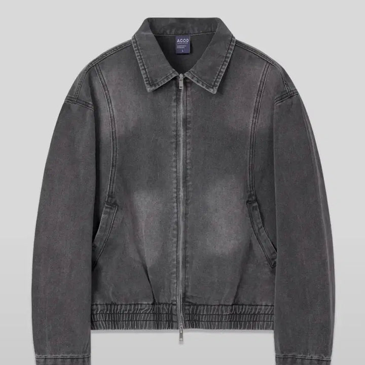 [BUNJANG] AGOD Cropped Zip-Up Denim Jacket / AGOD 크롭 집업 데님 자켓