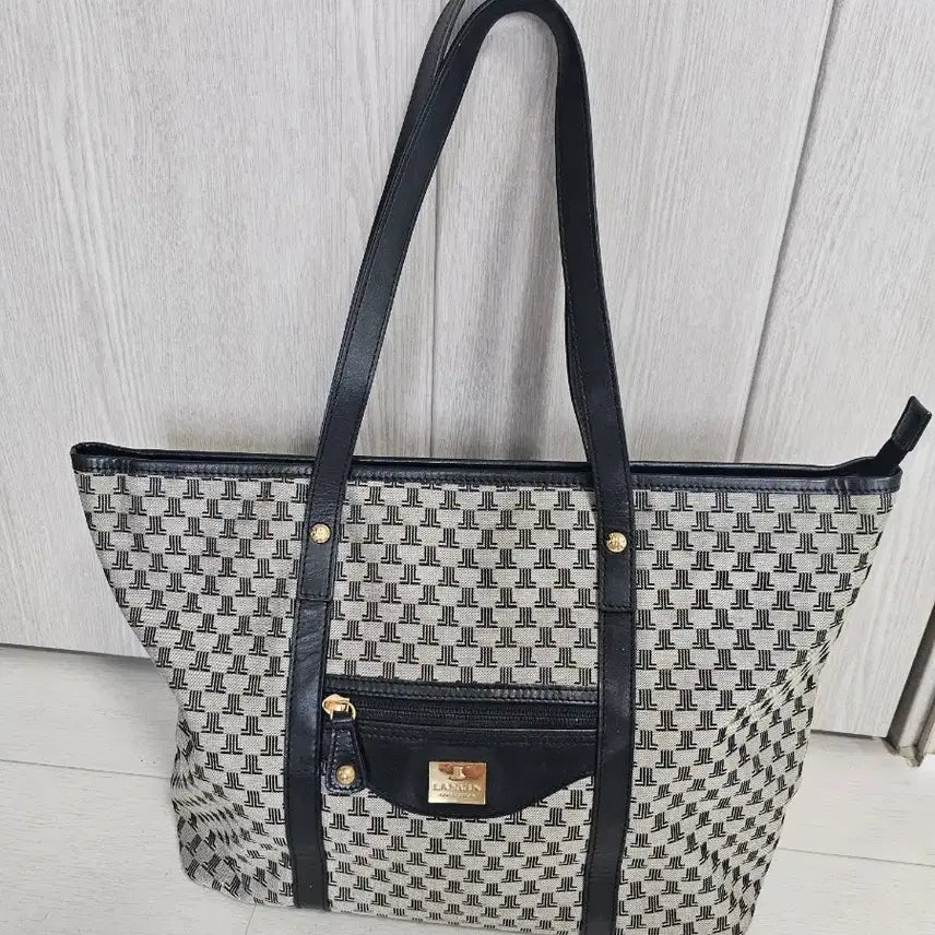 [BUNJANG] Lanvin Logo Pattern Canvas Shoulder Bag / 랑방 로고 패턴  캔버스 숄더백