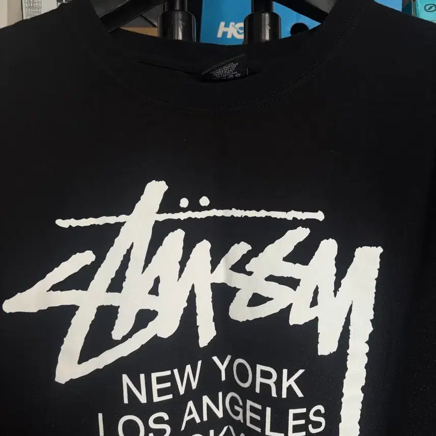 [BUNJANG] Stussy World Tour T-shirt Black / [XL]스투시 월드 투어 티셔츠 블랙