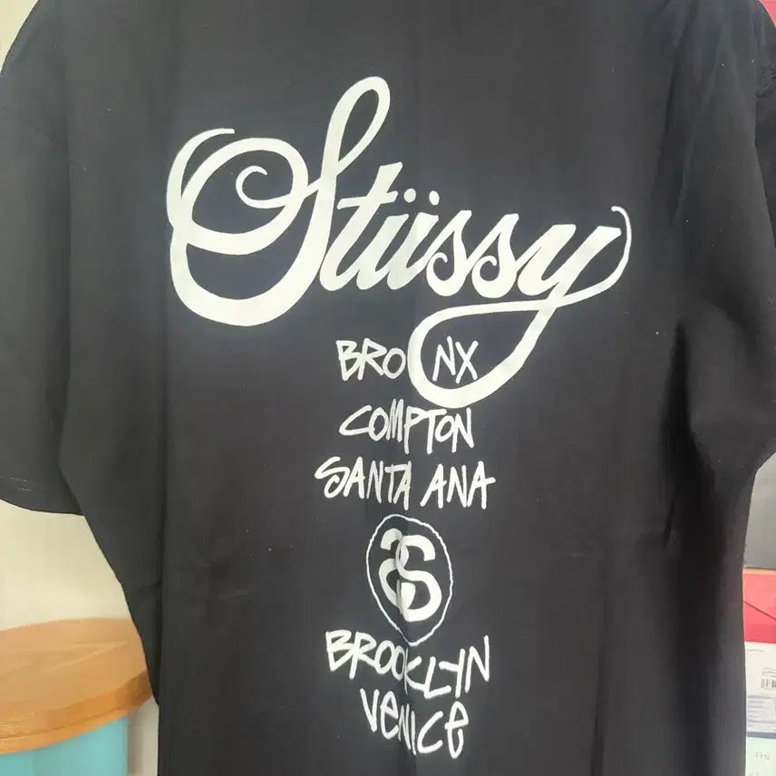 [BUNJANG] Stussy World Tour T-shirt Black / [XL]스투시 월드 투어 티셔츠 블랙
