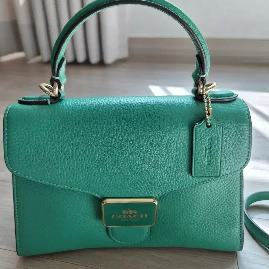 [BUNJANG] Coach Mint Green Tote Bag/Crossbody Bag / 코치 그린 토트백 겸 크로스백