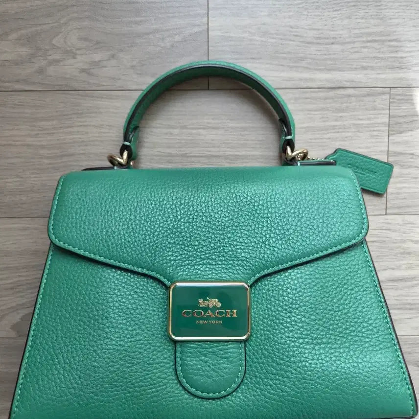[BUNJANG] Coach Mint Green Tote Bag/Crossbody Bag / 코치 그린 토트백 겸 크로스백