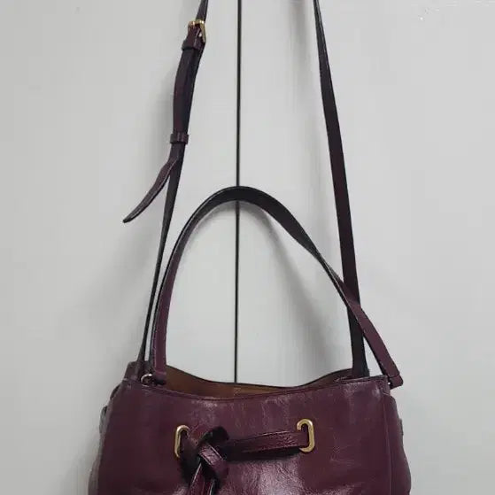 [BUNJANG] Beanpole Burgundy Leather Tote/Shoulder Bag / 빈폴(버건디)토트(겸)숄더백(가죽)