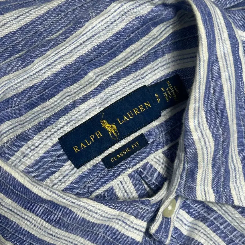 [BUNJANG] Polo Ralph Lauren Classic Fit Stripe Linen Shirt / 폴로랄프로렌 클래식 핏 스트라이프 린넨 셔츠 S