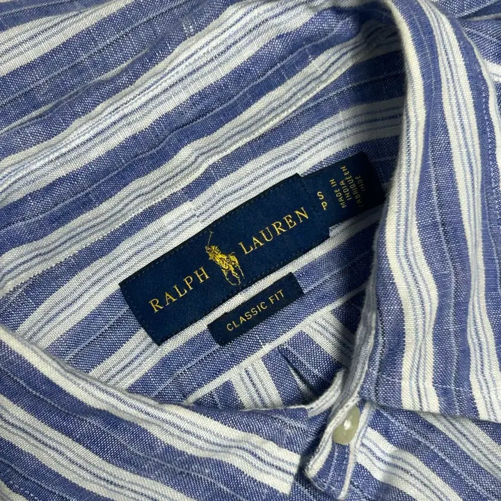 [BUNJANG] Polo Ralph Lauren Classic Fit Stripe Linen Shirt / 폴로랄프로렌 클래식 핏 스트라이프 린넨 셔츠 S