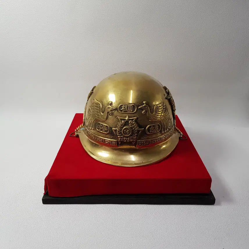 [BUNJANG] Military Commemorative Brass Helmet / 희귀 소장용 황동 기념 군모 헬멧