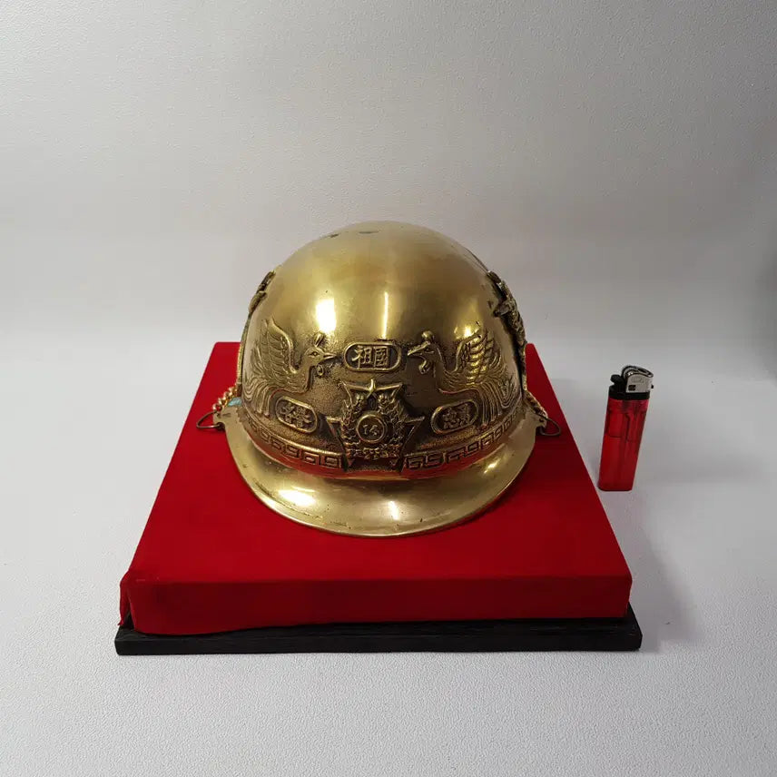 [BUNJANG] Military Commemorative Brass Helmet / 희귀 소장용 황동 기념 군모 헬멧