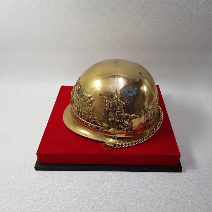 [BUNJANG] Military Commemorative Brass Helmet / 희귀 소장용 황동 기념 군모 헬멧