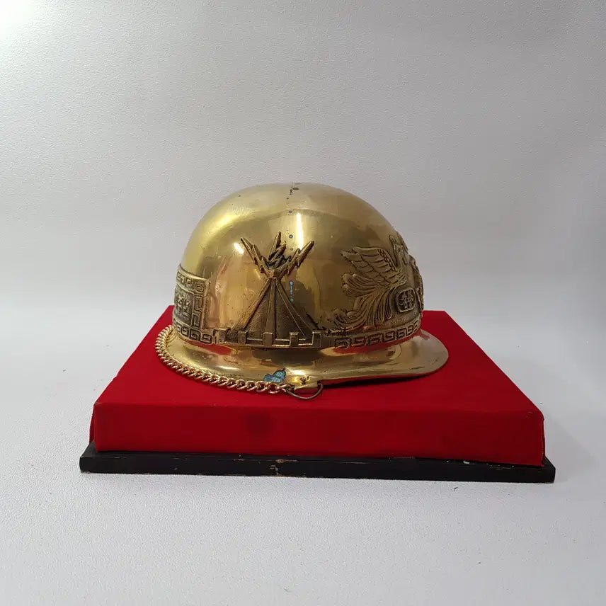 [BUNJANG] Military Commemorative Brass Helmet / 희귀 소장용 황동 기념 군모 헬멧