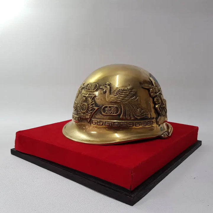 [BUNJANG] Military Commemorative Brass Helmet / 희귀 소장용 황동 기념 군모 헬멧
