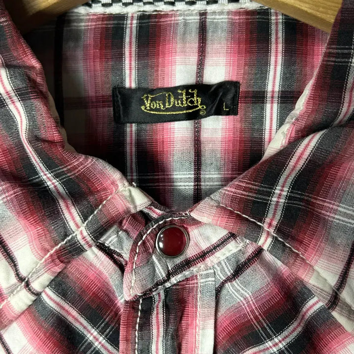 [BUNJANG] [Von Dutch] 본더치 펑크 웨스턴 지퍼 체크셔츠 / [Von Dutch] 본더치 펑크 웨스턴 지퍼 체크셔츠
