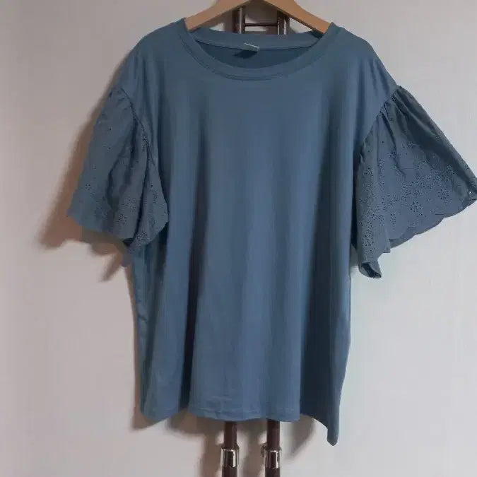 [SOLD OUT] 블루 소매 레이스 티블라우스 88
