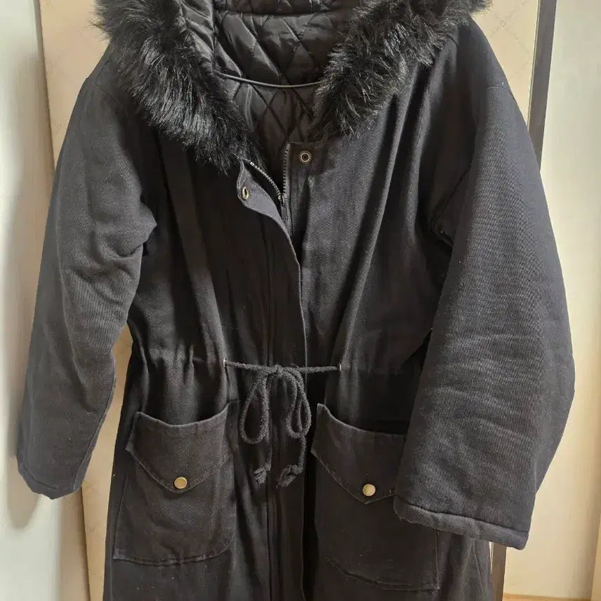 [SOLD OUT] 여성 겨울 야상누빔 털롱코트 자켓점퍼
