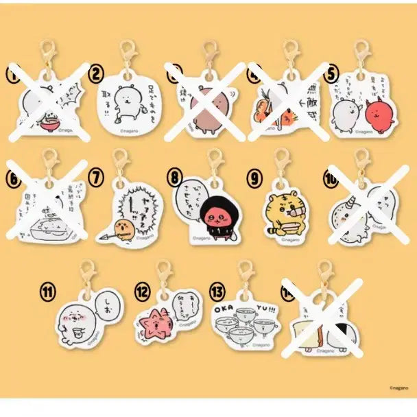 [BUNJANG] Nagano Characterz Ndonggom Mini Acrylic Charm Keyring / 농담곰 담곰이 나가노 캐릭터즈 농담곰 미니 아크릴챰 키링 판매합니다