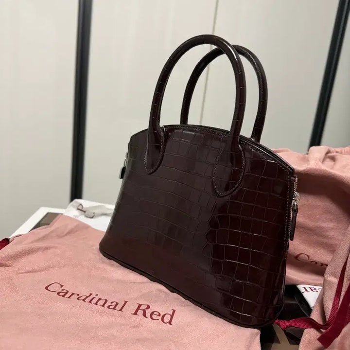 [BUNJANG] Cardinal Red Red Rock Chocolate Tote Bag / 카디널레드 레드락 초코