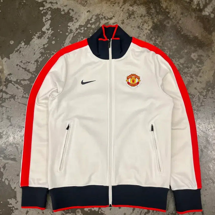 [BUNJANG] Nike Manchester United Track Jacket White/Red S / 나이키 맨유 트랙 자켓 화이트/레드 S