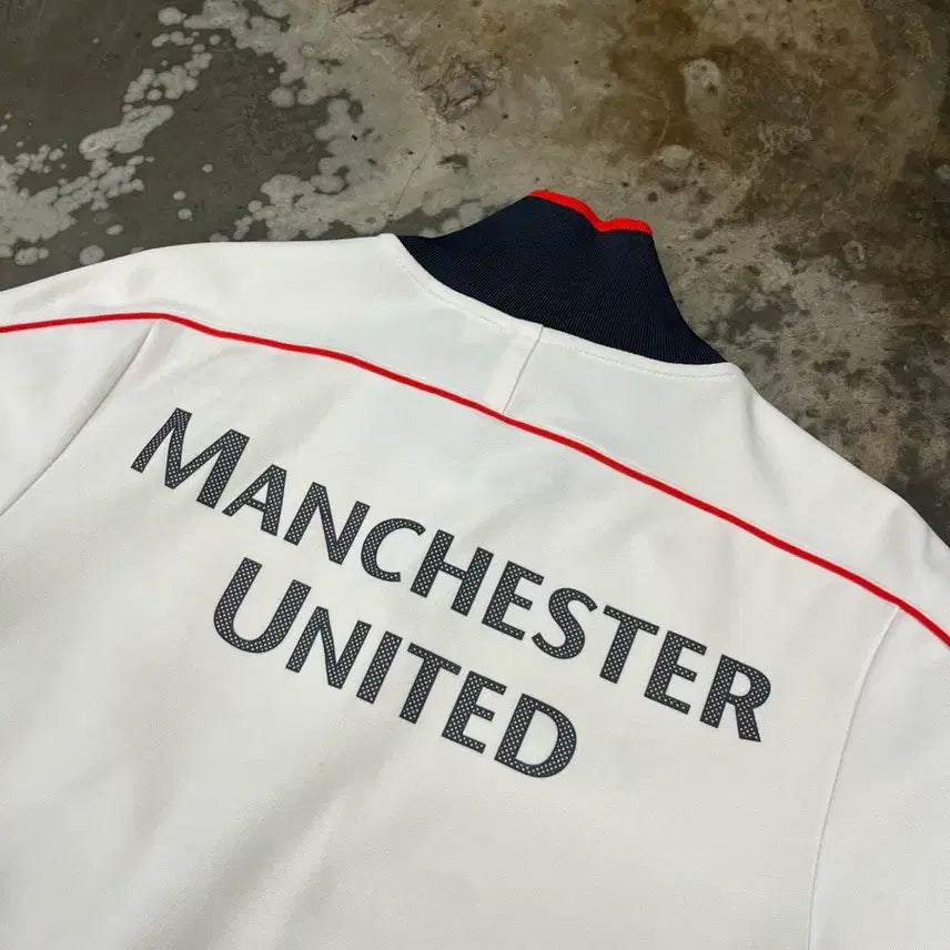 [BUNJANG] Nike Manchester United Track Jacket White/Red S / 나이키 맨유 트랙 자켓 화이트/레드 S