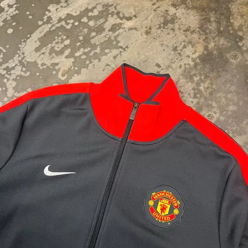 [BUNJANG] Nike Manchester United Track Jacket (Grey/Red) / 나이키 맨유 트랙 자켓 그레이/레드