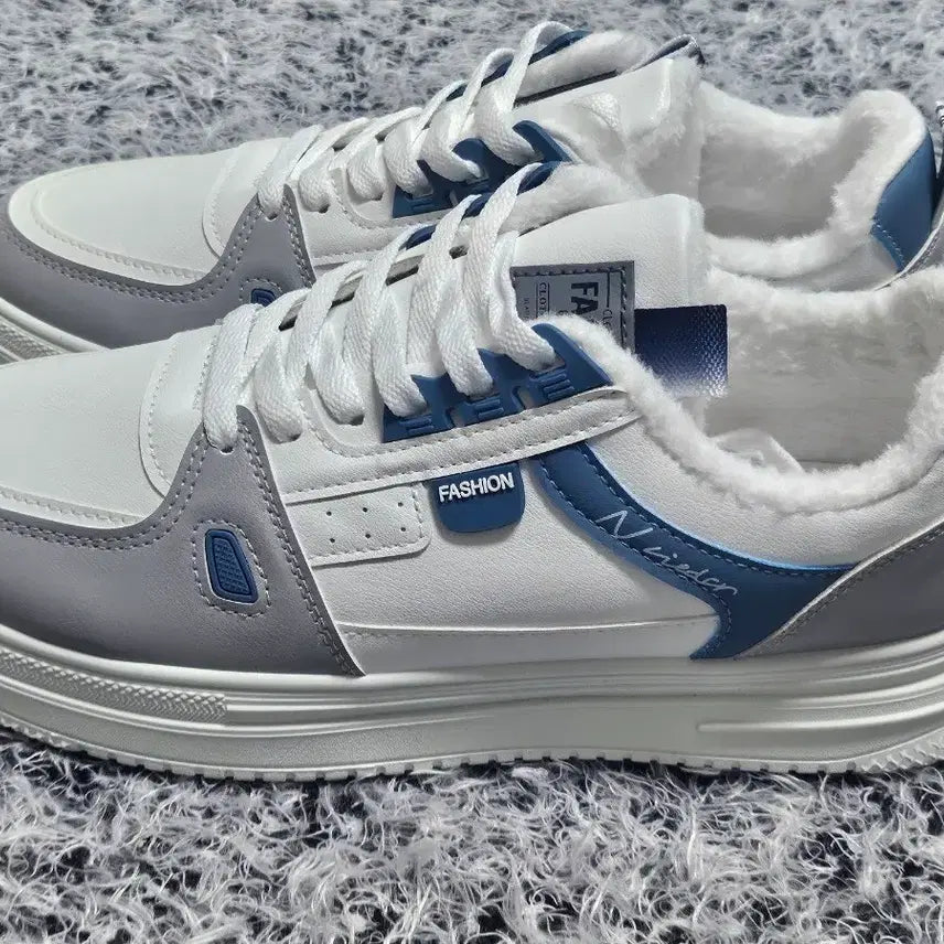 [BUNJANG] Fashion Winter Fur Lined Sneakers / 패션 겨울 퍼 안감 운동화 스니커즈