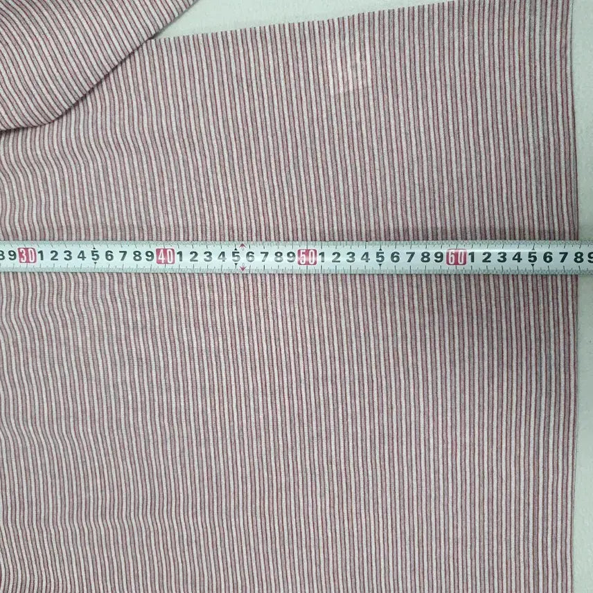 [BUNJANG] BOGNER Linen Striped Long Sleeve Polo Shirt (Size 100) / 보그너 린넨 긴팔 카라티 스트라이프 티셔츠 100