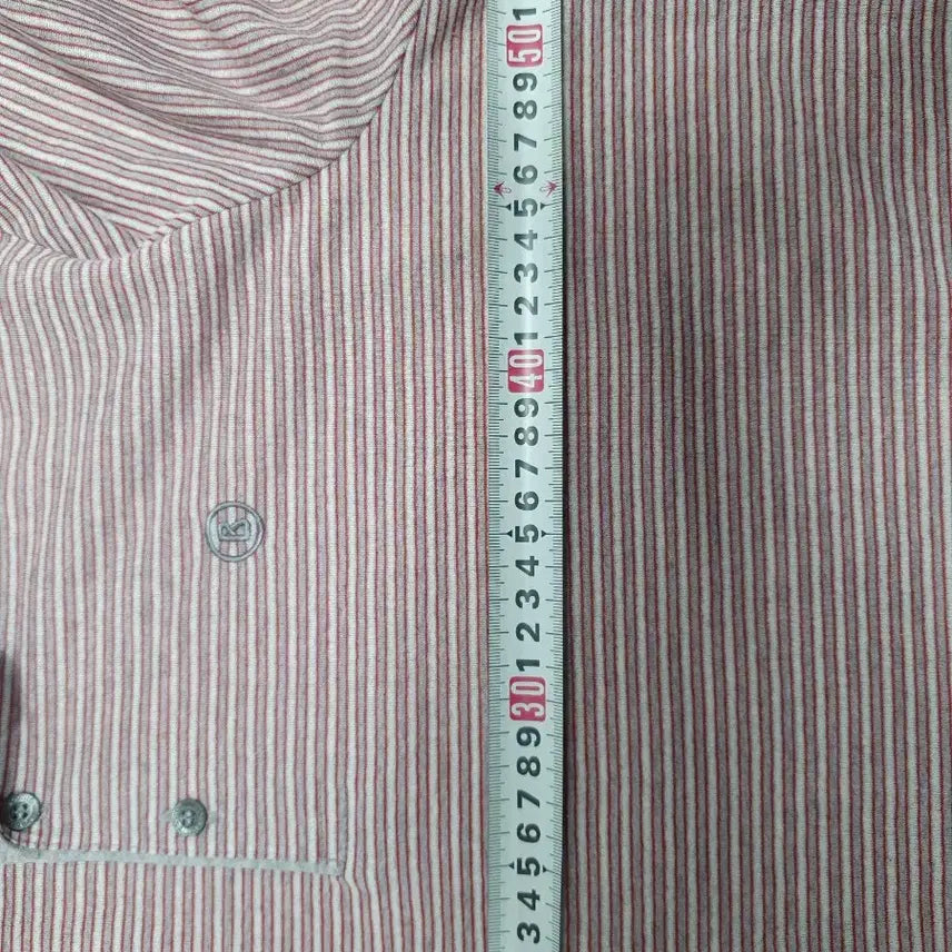 [BUNJANG] BOGNER Linen Striped Long Sleeve Polo Shirt (Size 100) / 보그너 린넨 긴팔 카라티 스트라이프 티셔츠 100