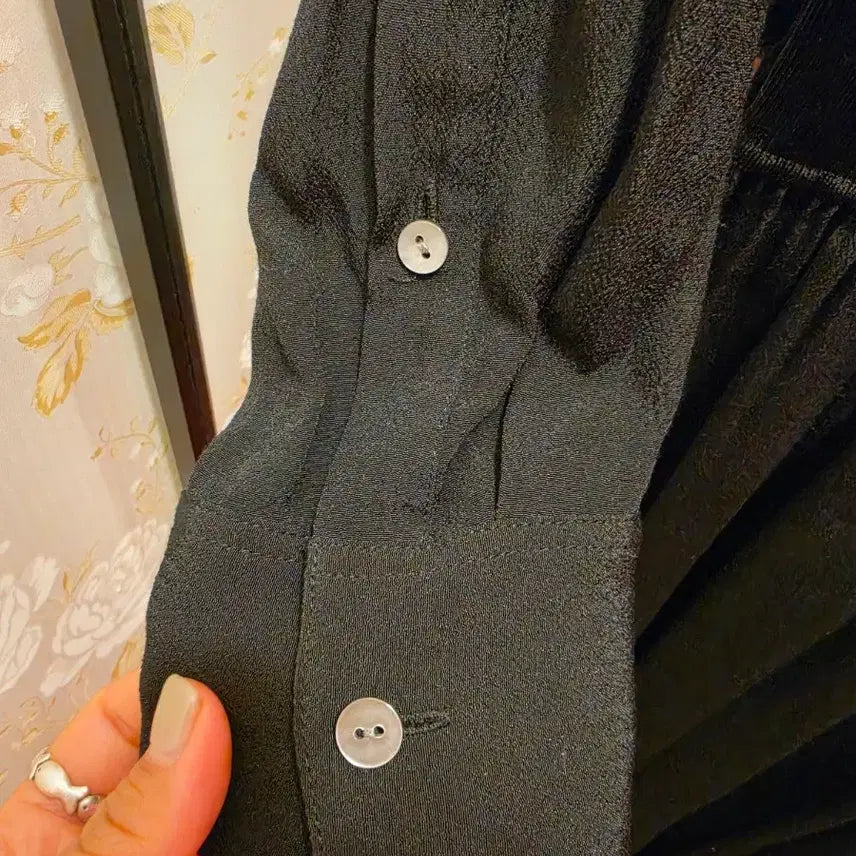 [SOLD OUT] 7/49 Theory 띠어리 블랙 롱 셔츠 원피스