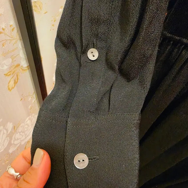 [SOLD OUT] 7/49 Theory 띠어리 블랙 롱 셔츠 원피스