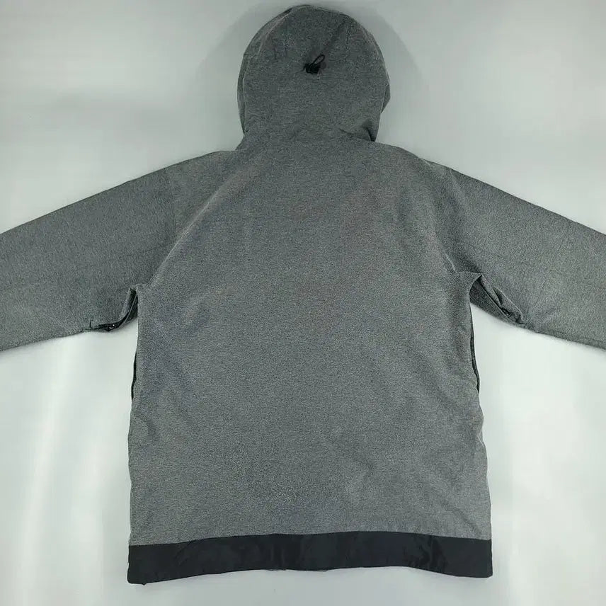 [BUNJANG] The North Face Deep Gray Black Two-Way Zipper Ski/Snowboard Jacket / 노스페이스 JP 딥그레이 블랙 배색 로고 투웨이지퍼 스키복 보드복 후드