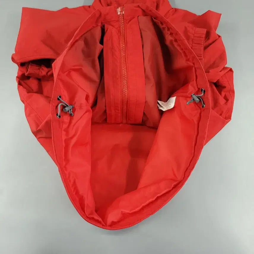 [BUNJANG] The North Face Gloria Reglan Hyvent Nylon Windbreaker Jacket / 노스페이스 레드 그레이 로고 레글런 하이벤트 글로리아 나일론 바람막이 S