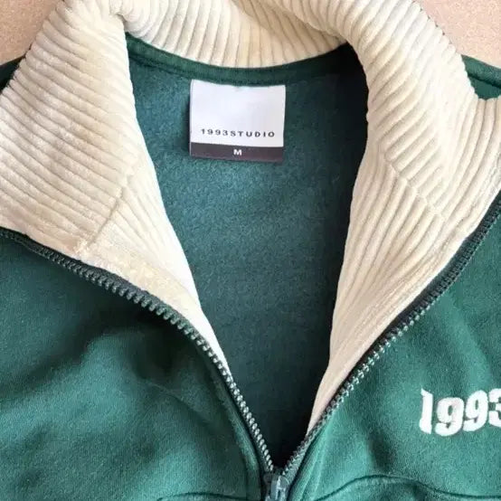[BUNJANG] 1993 Studio Half-Zip Sweatshirt Green / 1993스튜디오 하프집업 맨투맨 그린