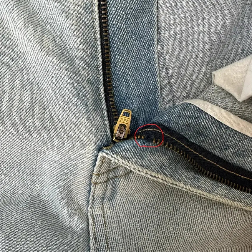 [BUNJANG] Pale Jade Side Incision High-Waist Denim Jeans / 실사) 페일제이드 사이드 인시전 하이웨스트 데님 아이스불루