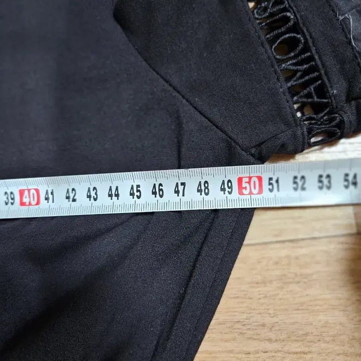 [BUNJANG] Black Long Sleeve Dress Size 66 / 블랙 반팔 롱 원피스 66