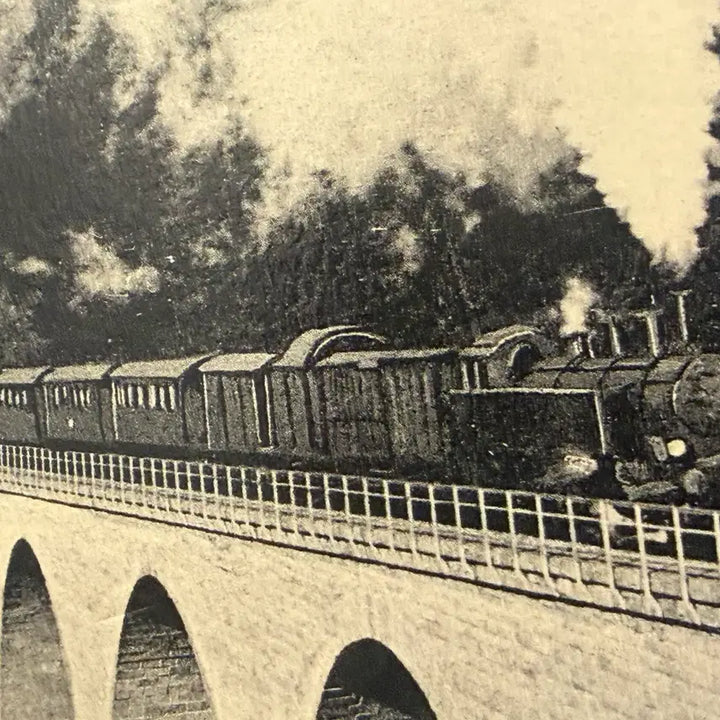 [BUNJANG] 1937 German Schwarzwaldbahn Steam Locomotive Original Postcard / 1937년 - 독일 슈바르츠발트 증기기관차 오리지널 엽서 2차대전 직전
