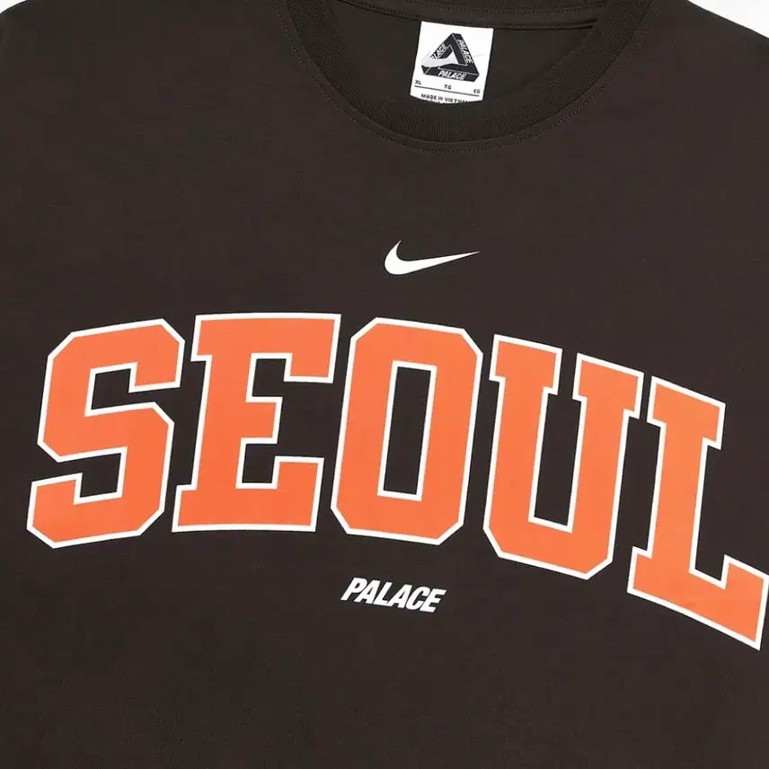 [BUNJANG] Palace x Nike Collaboration T-Shirt Brown 25FW XL / 팔라스 x 나이키 샵 티셔츠 홍대 브라운 - 25FW [XL]