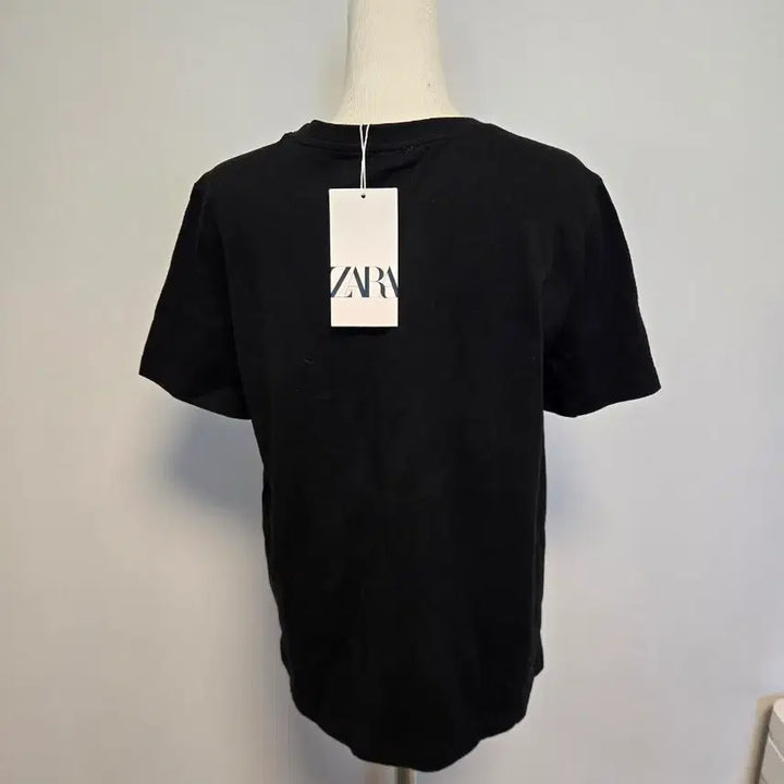 [BUNJANG] ZARA Basic Black Short Sleeve T-shirt / (S)새낭품 ZARA 무지 블랙 반팔 티셔츠