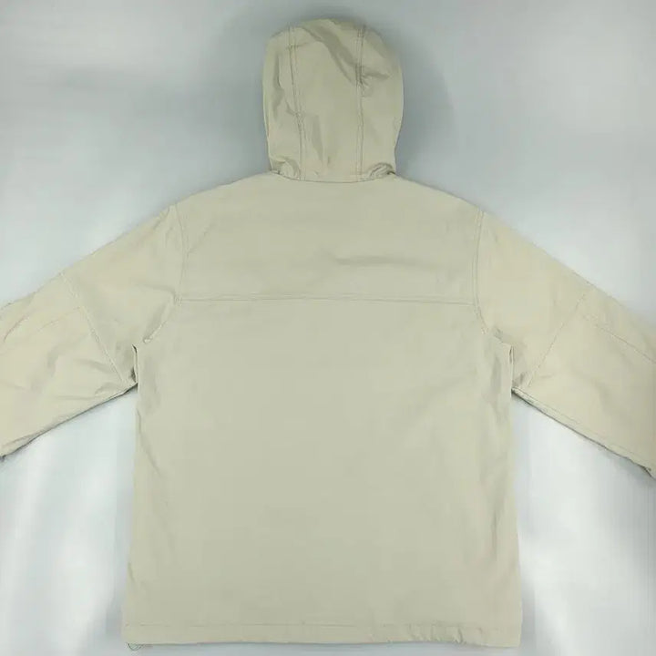 [BUNJANG] Snow Peak Two-Way Zip Nylon Blend Hooded Windbreaker / 스노우피크 카키 베이지 스펠아웃 로고 투웨이지퍼 나일론블렌드 후드 바람막