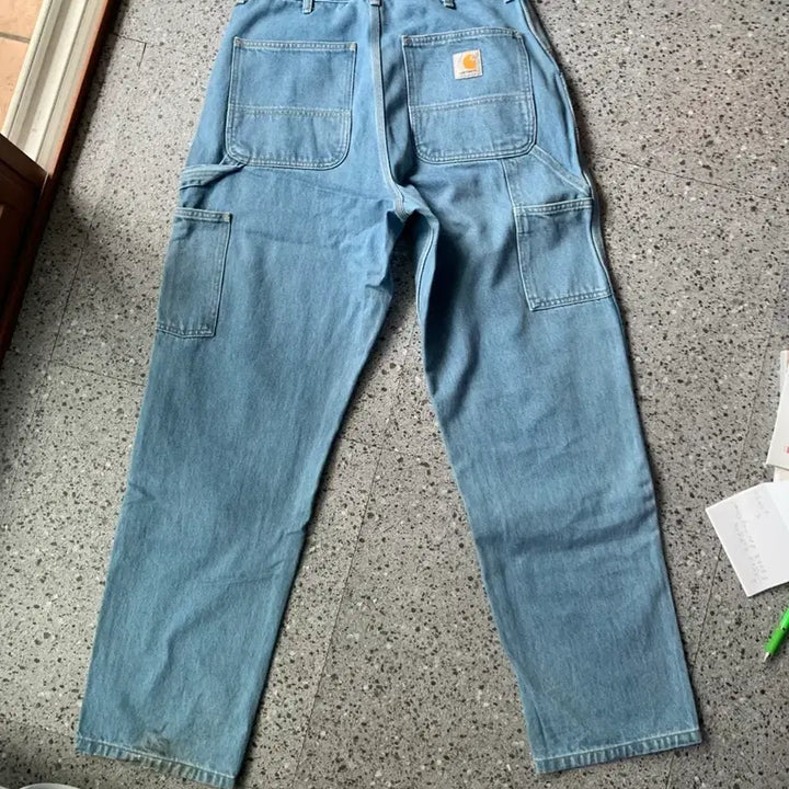 [BUNJANG] Carhartt WIP Double Knee Light Wash Jeans / 칼하트 wip 더블니 연청