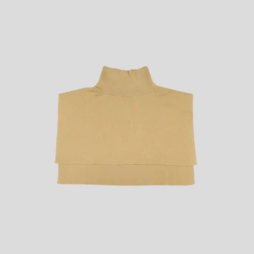 [BUNJANG] PEARLY GATES Beige Knitted Layered Fake Turtleneck / PEARLY GATES 파리게이츠 베이지 니티드 레이어드 페이크 폴라 W
