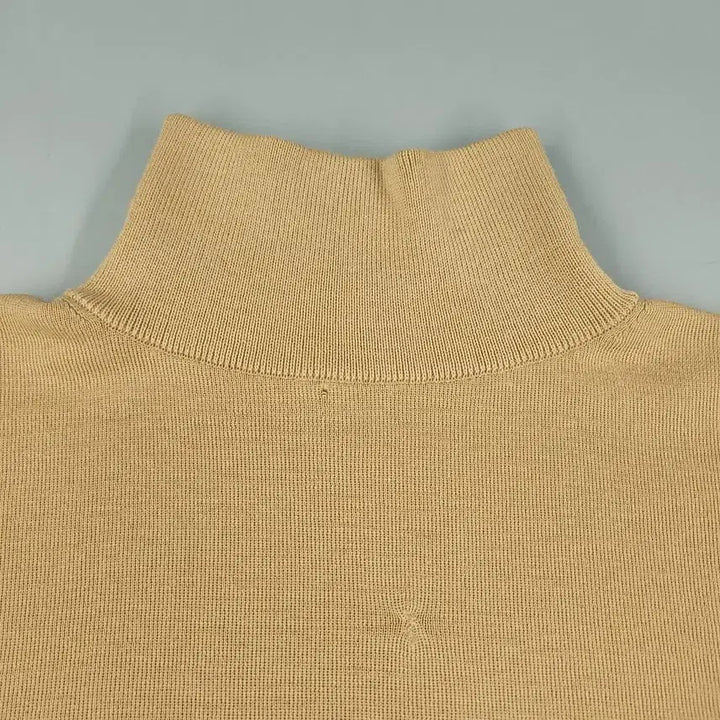 [BUNJANG] PEARLY GATES Beige Knitted Layered Fake Turtleneck / PEARLY GATES 파리게이츠 베이지 니티드 레이어드 페이크 폴라 W