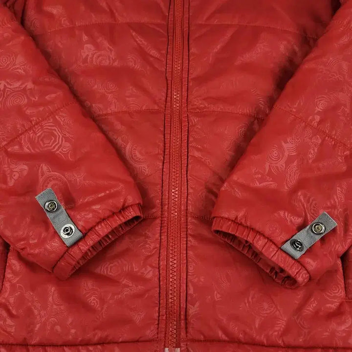 [BUNJANG] The North Face Floral Pattern Lightweight Padded Jacket / 노스페이스 레드 그레이 로고 플로랄패턴 내피 폴리필 경량 패딩 점퍼 WO