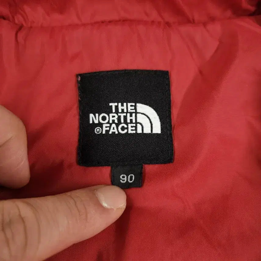 [BUNJANG] The North Face Floral Pattern Lightweight Padded Jacket / 노스페이스 레드 그레이 로고 플로랄패턴 내피 폴리필 경량 패딩 점퍼 WO