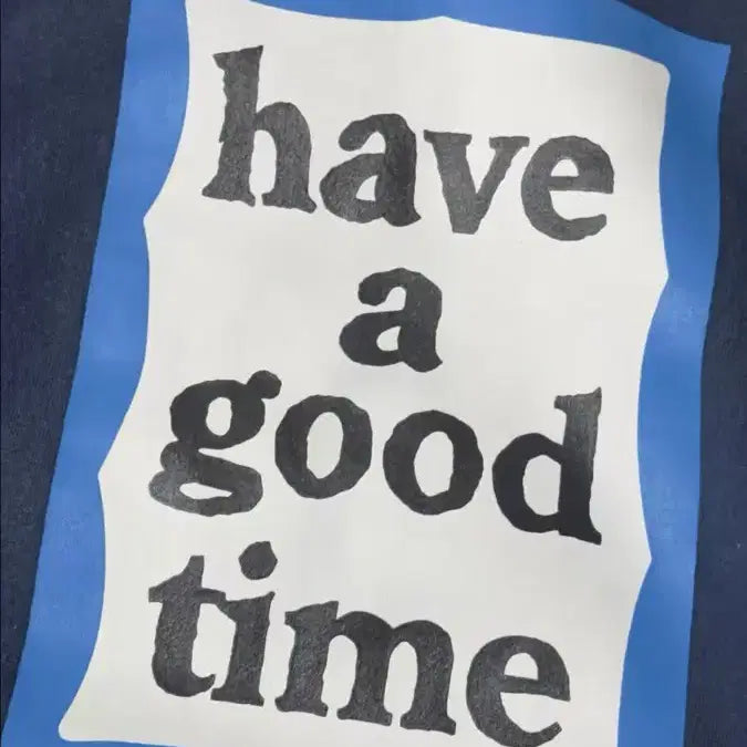 [BUNJANG] Have A Good Time Navy Hoodie / 해브어굿타임 네이비 후드티